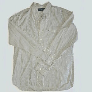 Ralph Lauren Black And White Pin Stripped Button Down Shirt